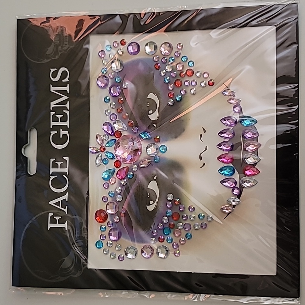 Face Gems 3D Crystal Colorful Acrylic Rhinestone Sticker Reuseable Decoration 10
